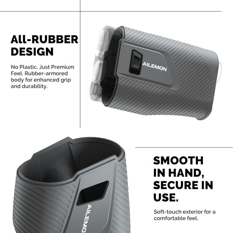 AILEMON 900 Yards Range Finder Golf Rangefinder with Slope Switch, 6X Magnification Laser Rangefinders Black/Gray - Image 4